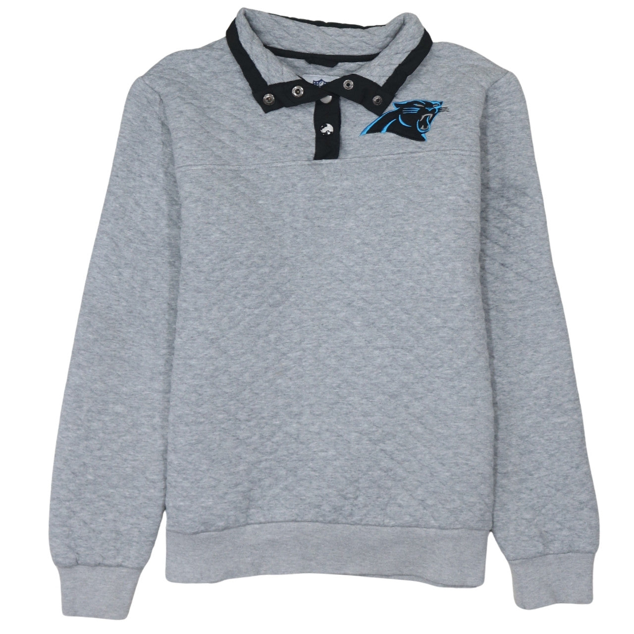 NFL Team Apparel Grey Henley Sweatshirt Unisex Adults L Collared Logo