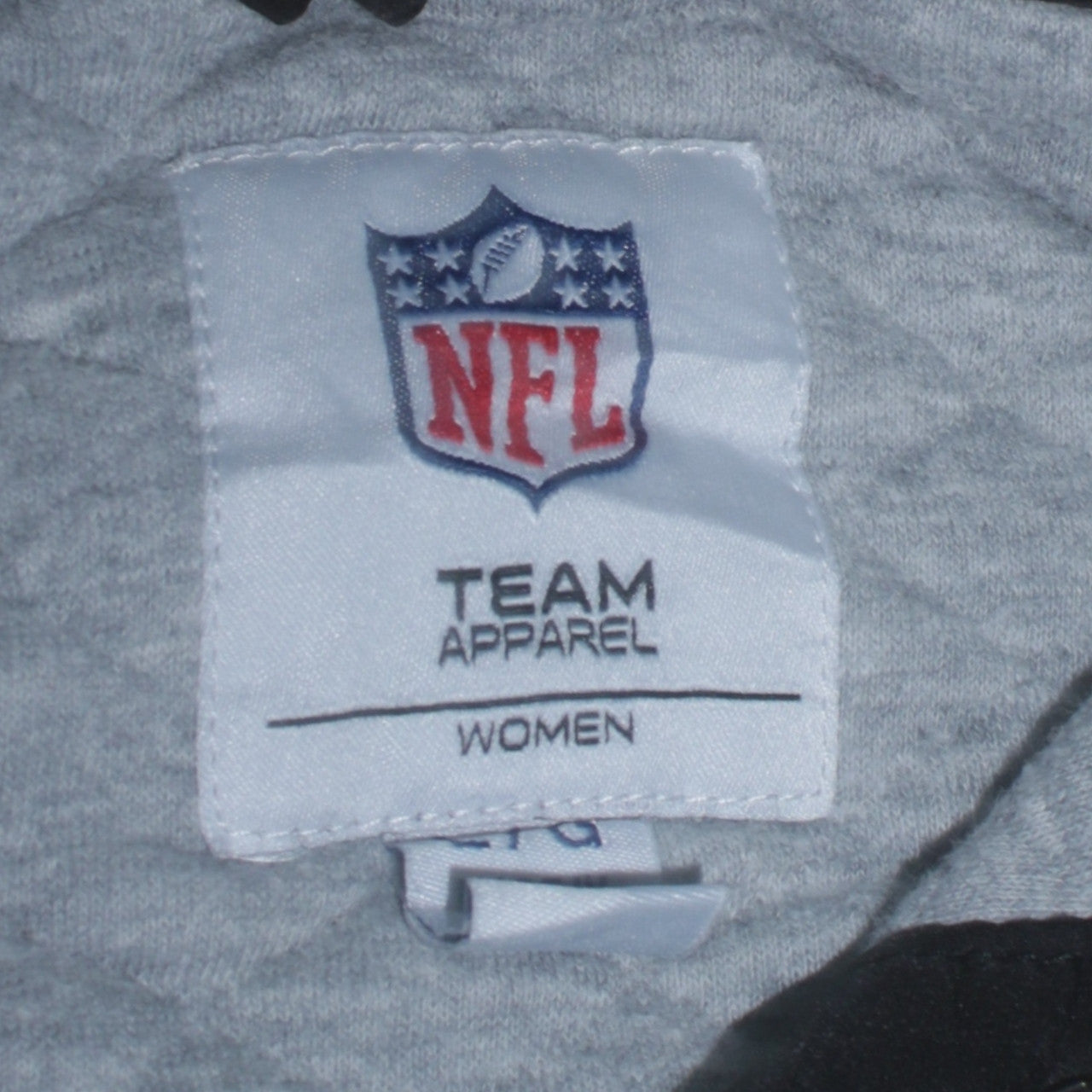 NFL Team Apparel Grey Henley Sweatshirt Unisex Adults L Collared Logo