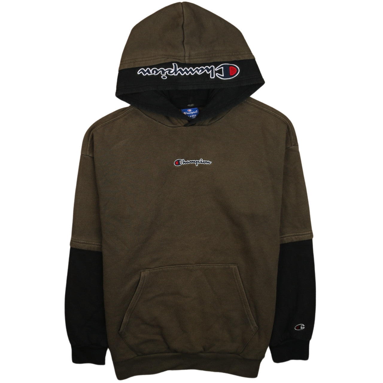 Champion Boys Brown Pullover Hoodie 13-14 Years Logo Hooded Sweatshirt