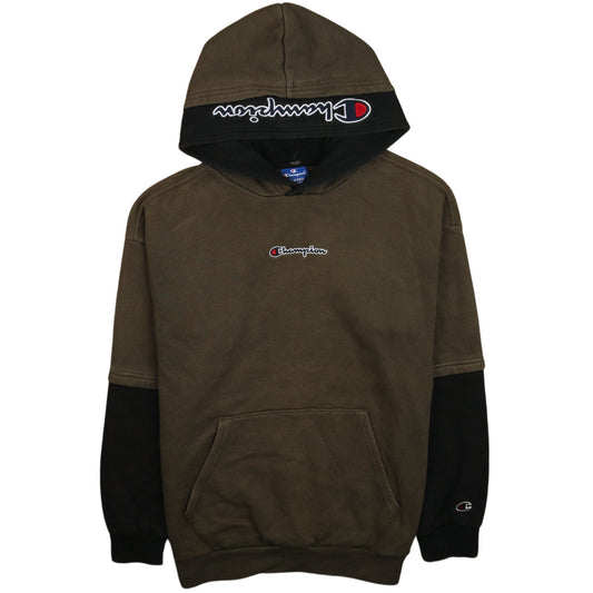 Champion Boys Brown Pullover Hoodie 13-14 Years Logo Hooded Sweatshirt