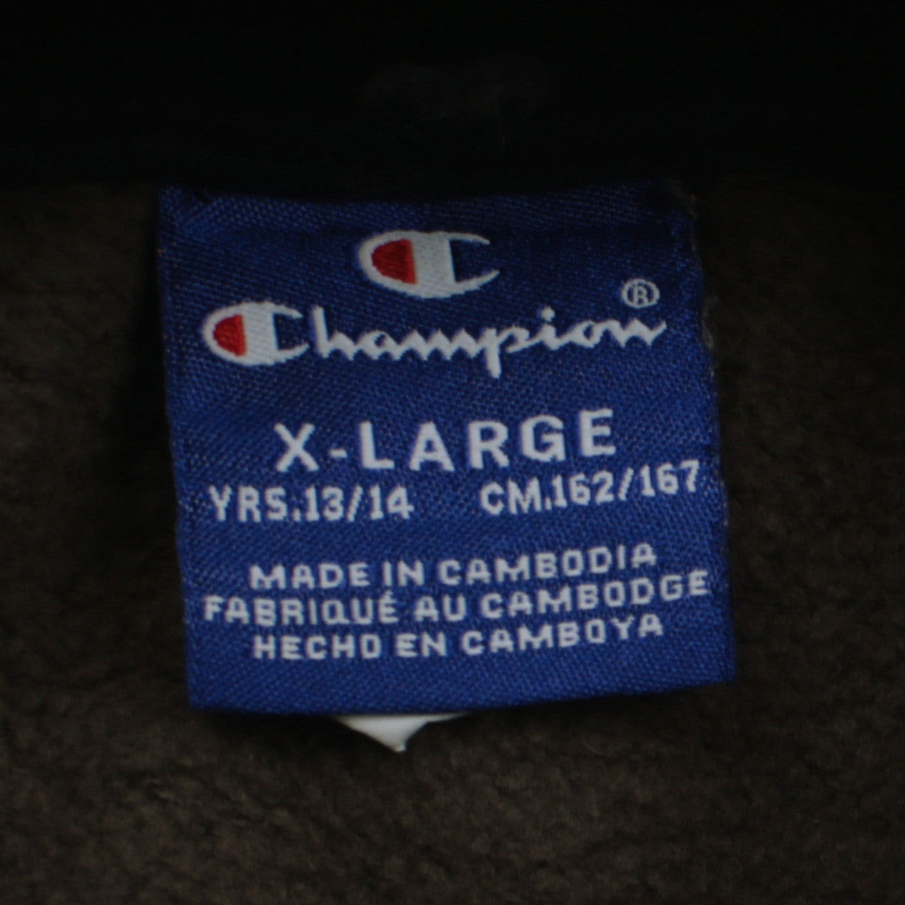 Champion Boys Brown Pullover Hoodie 13-14 Years Logo Hooded Sweatshirt