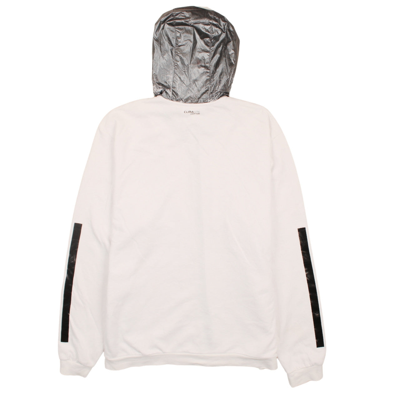 adidas Men's White Full Zip Graphic Hoodie Size L Sports Style
