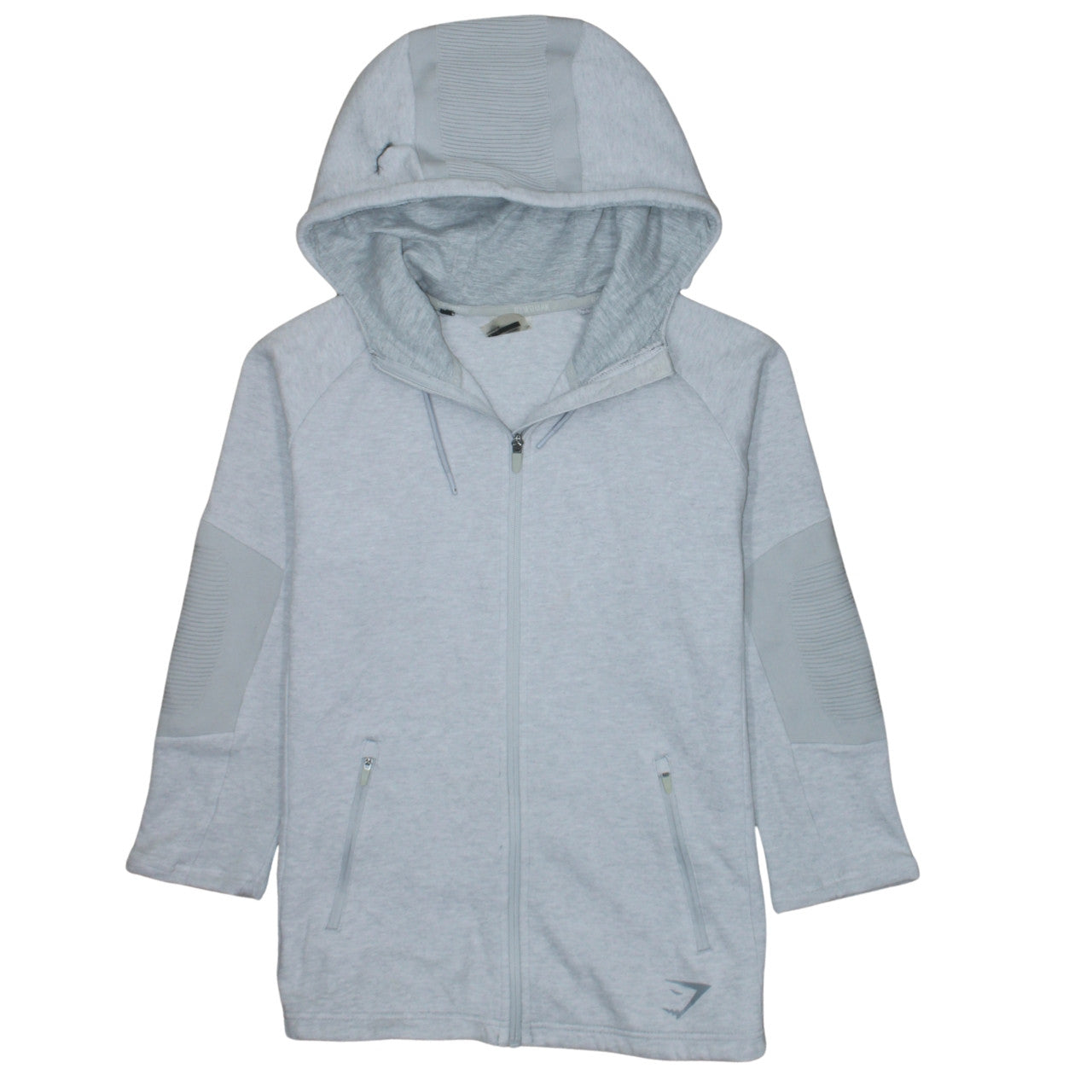 Gymshark Men’s Grey Full Zip Athletic Hoodie Size S