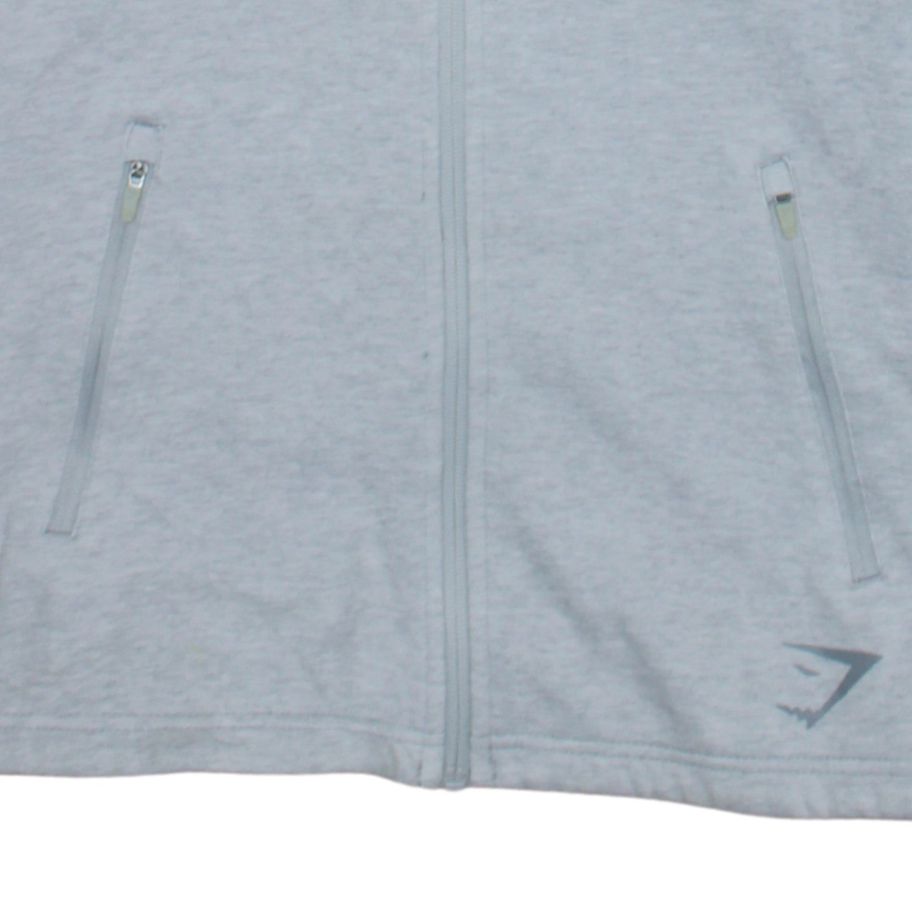 Gymshark Men’s Grey Full Zip Athletic Hoodie Size S