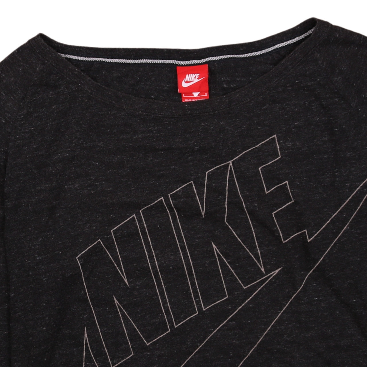 Nike Women's Black Large Pullover Sweatshirt with Logo Print