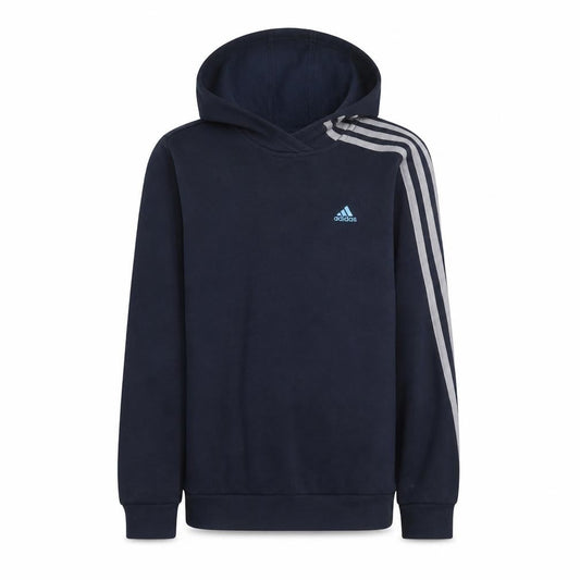 Adidas Boys Blue Pullover Hoodie 164cm Regular Fit Sportswear
