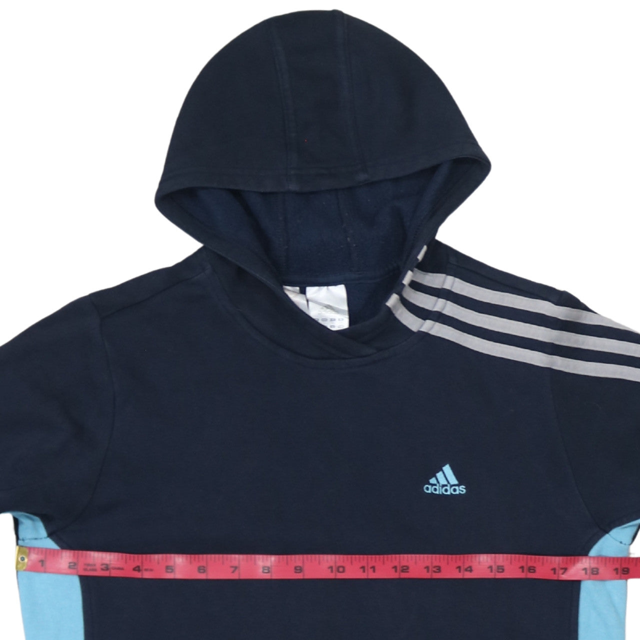 Adidas Boys Blue Pullover Hoodie 164cm Regular Fit Sportswear