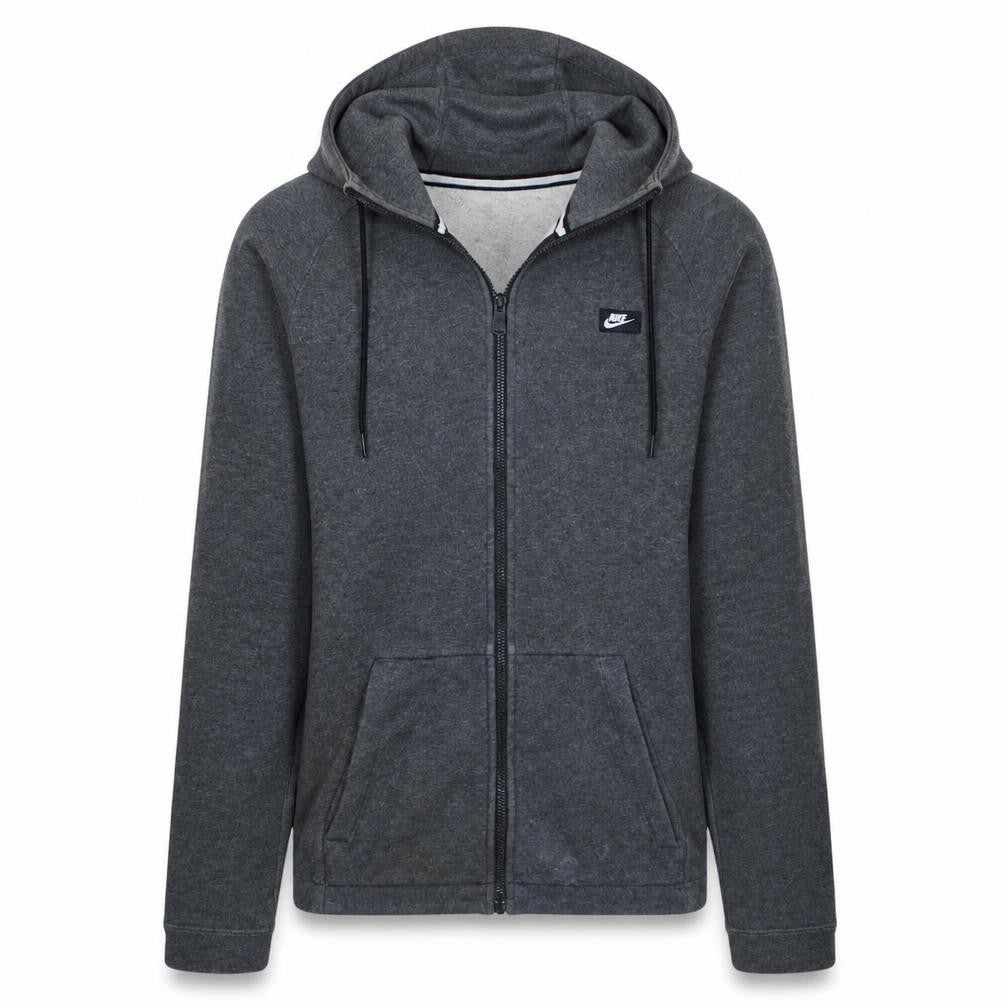 Nike Men's Grey Full Zip Hoodie Sweatshirt Size S