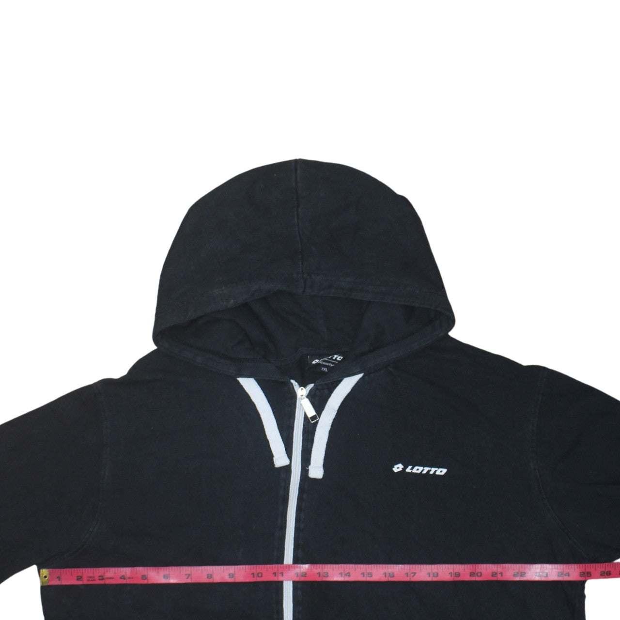 Lotto Men's Black 2XL Full Zip Hoodie Cotton Sweatshirt