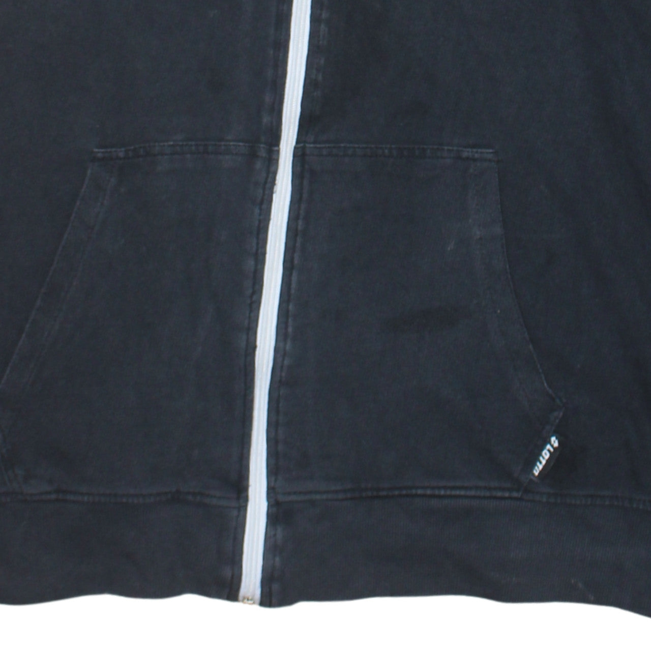 Lotto Men's Black 2XL Full Zip Hoodie Cotton Sweatshirt