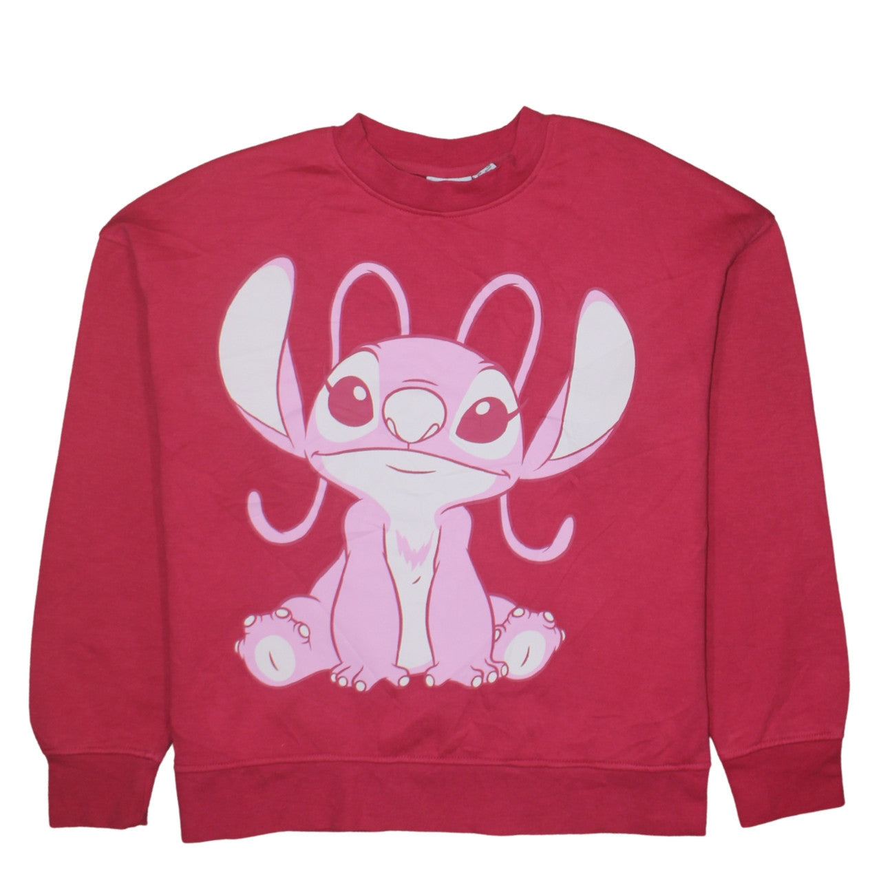 Disney Women’s Pink Pullover Sweatshirt Small Angel Graphic