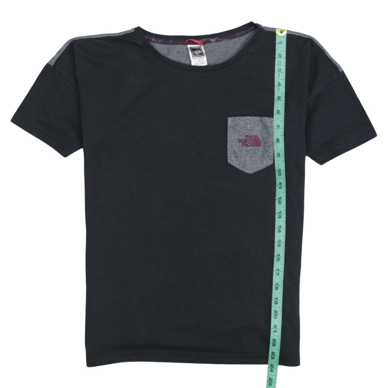 The North Face Womens Black Grey Crew Neck Colourblock T-Shirt S