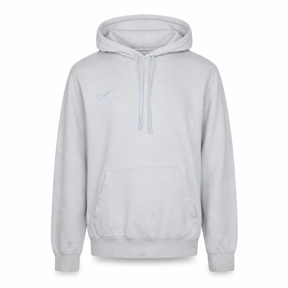 Nike Men's White Pullover Hoodie L Fleece Regular Fit Sportswear
