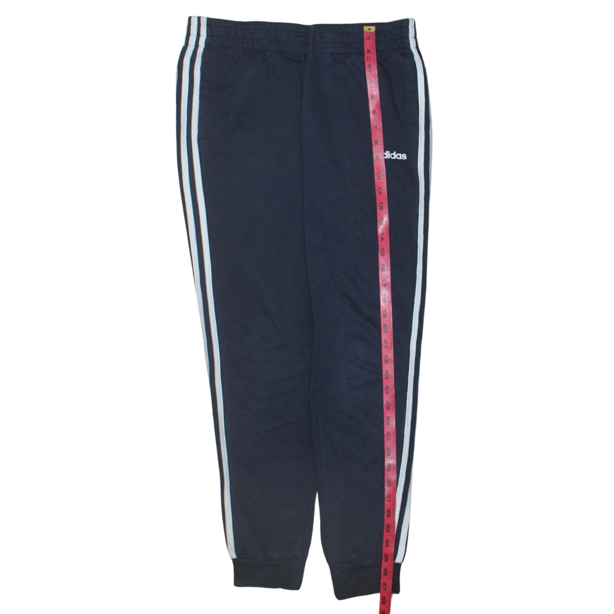 Adidas Womens Blue Track Pants Size 12-14 Elastic Waist Side Stripe