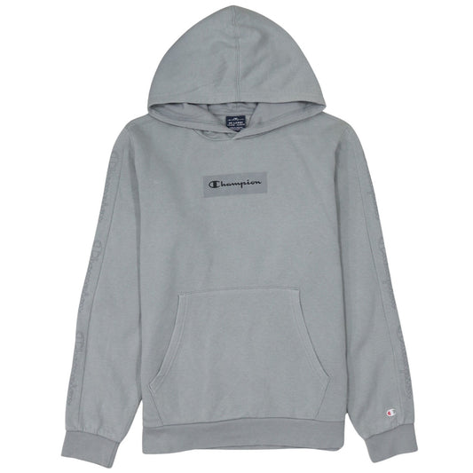 Champion Boys Grey 2XL Hoodie Pullover Cotton Blend Logo Sweatshirt