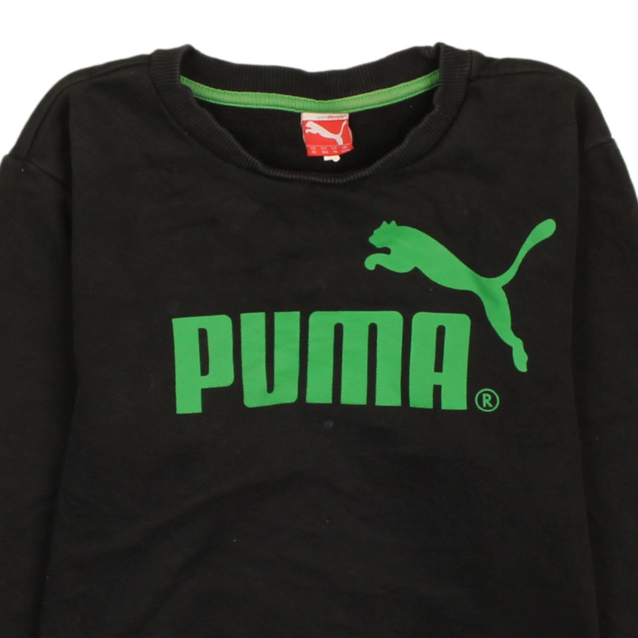 Puma Boys Black Pullover Sweatshirt 14 Years Logo Crew Neck Top