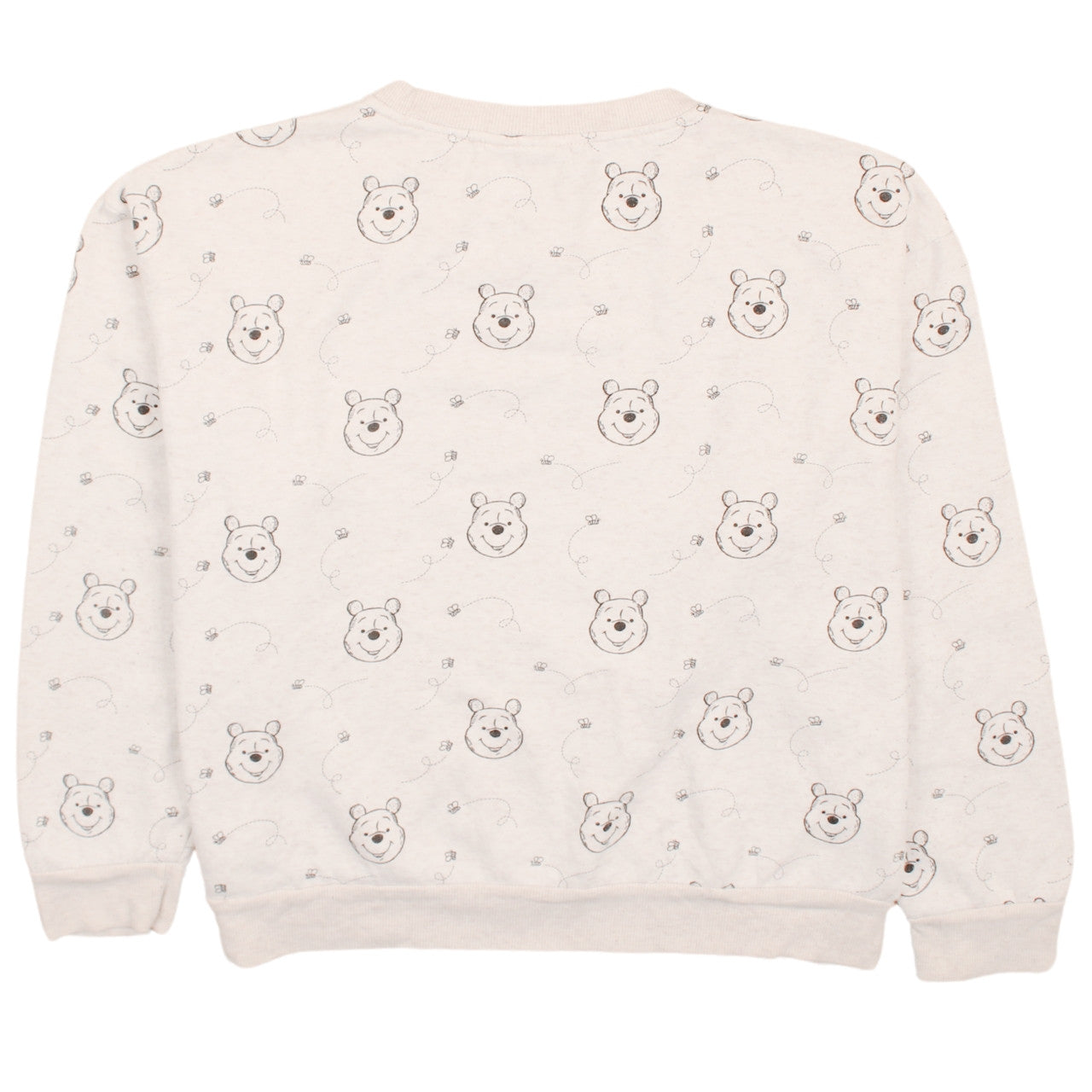 Disney Women Beige Winnie the Pooh Pullover Sweatshirt Size L