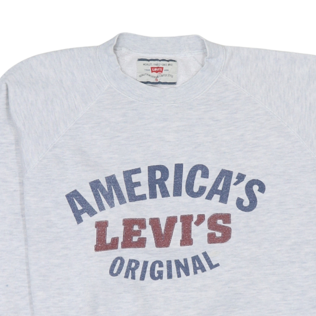 Levi's Men's Grey Pullover Sweatshirt Small Graphic Logo Vintage
