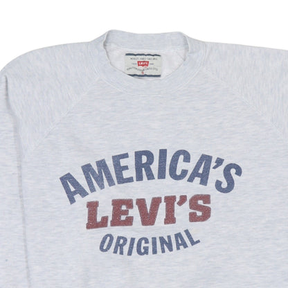 Additional view of Levi's Men's Grey Pullover Sweatshirt Small Graphic Logo Vintage