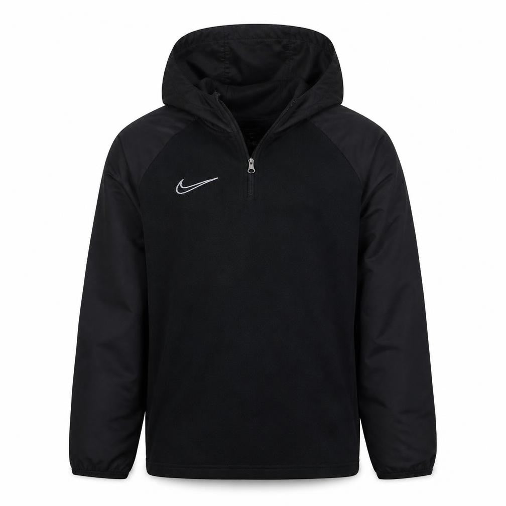 Nike Boys Black Dri-FIT 1/4 Zip Hooded Sweatshirt Size L 147–158cm