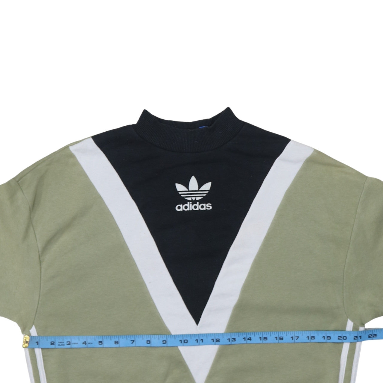 Adidas Women’s Green Sweatshirt Size 10 Crew Neck Retro Style