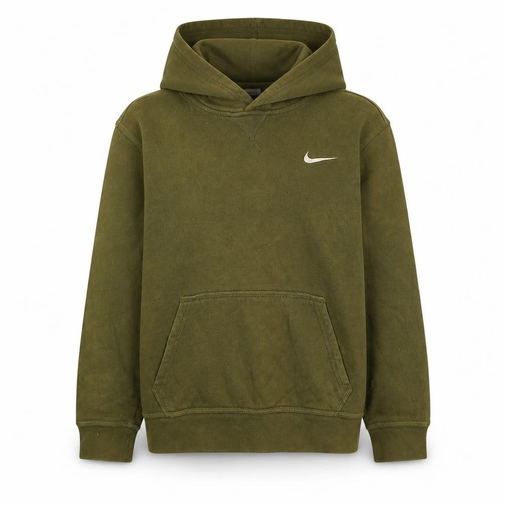 Nike Boys Green Pullover Fleece Hoodie 12-13 Years Regular Fit