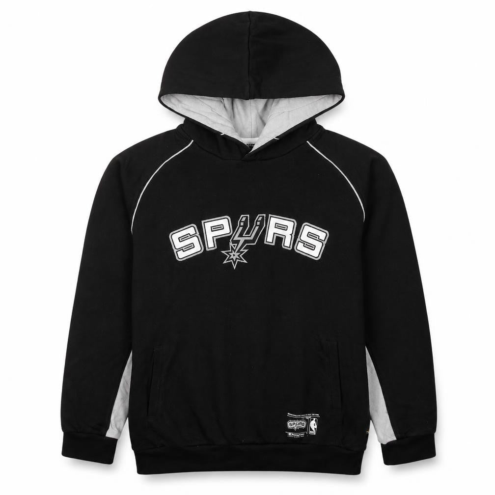 Champion Boys Black Spurs Pullover Hoodie 11-12 Years Fleece Lined