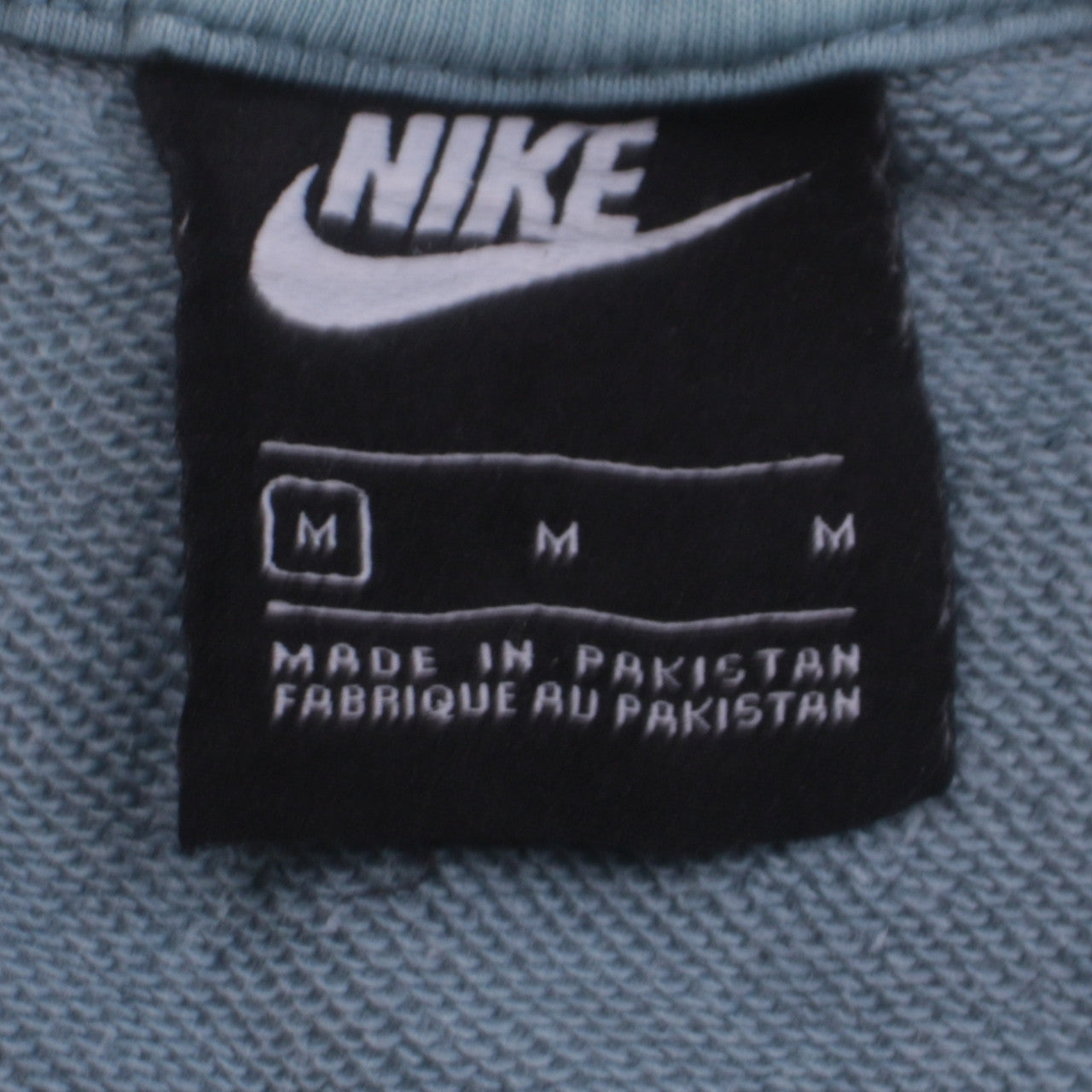 Nike Women's Blue Pullover Sweatshirt Medium Crew Neck Embroidered Logo
