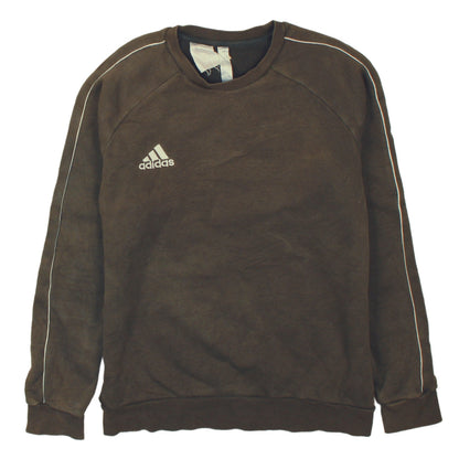 Additional front view of Adidas boys’ brown pullover fleece sweatshirt m regular fit long sleeve