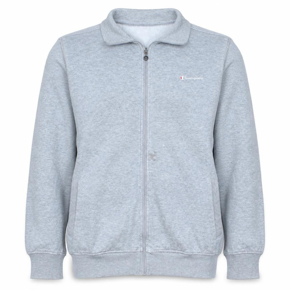 Champion Men's Grey XL Track Jacket Full Zip Fleece Activewear