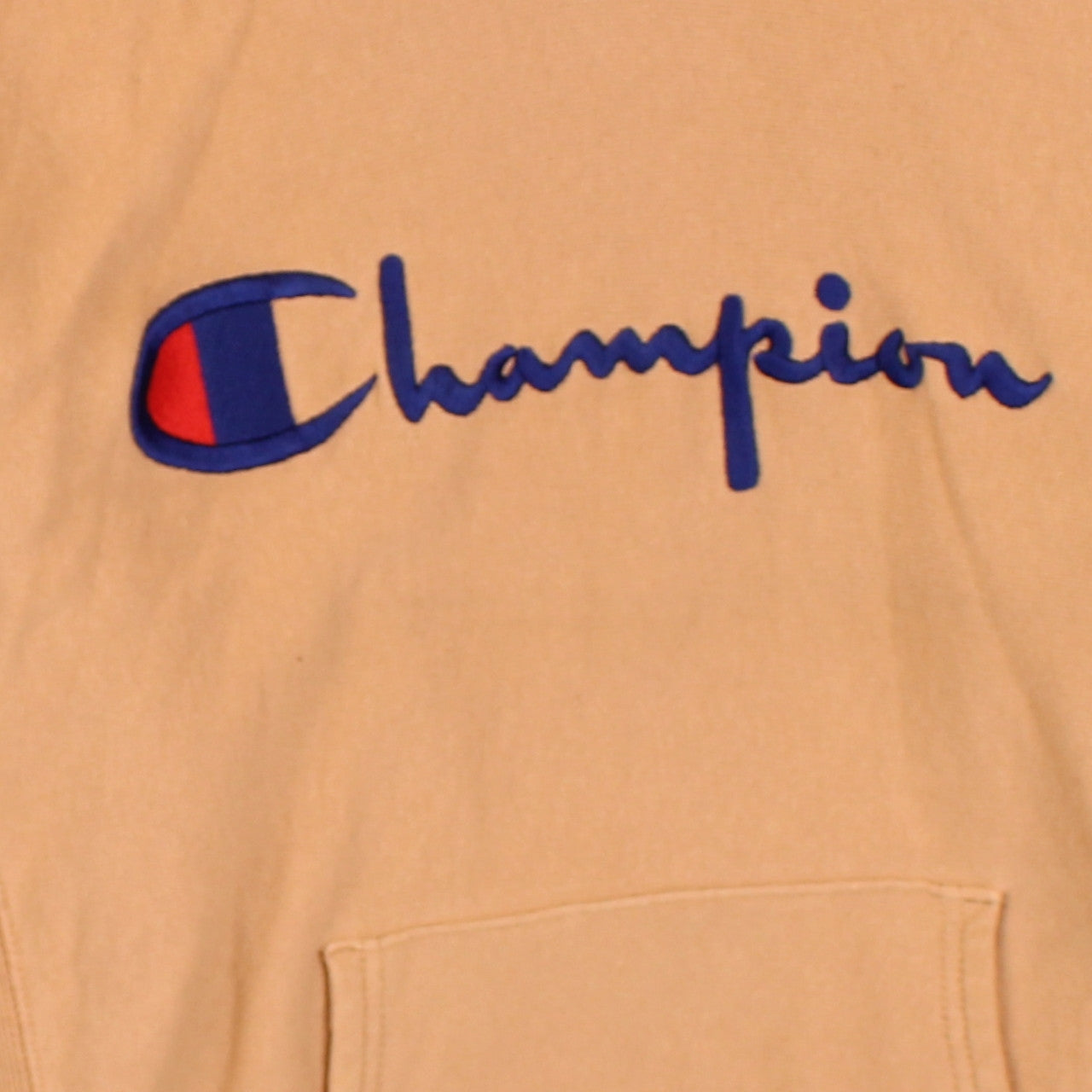 Champion Men's Beige Reverse Weave Pullover Hoodie Size L