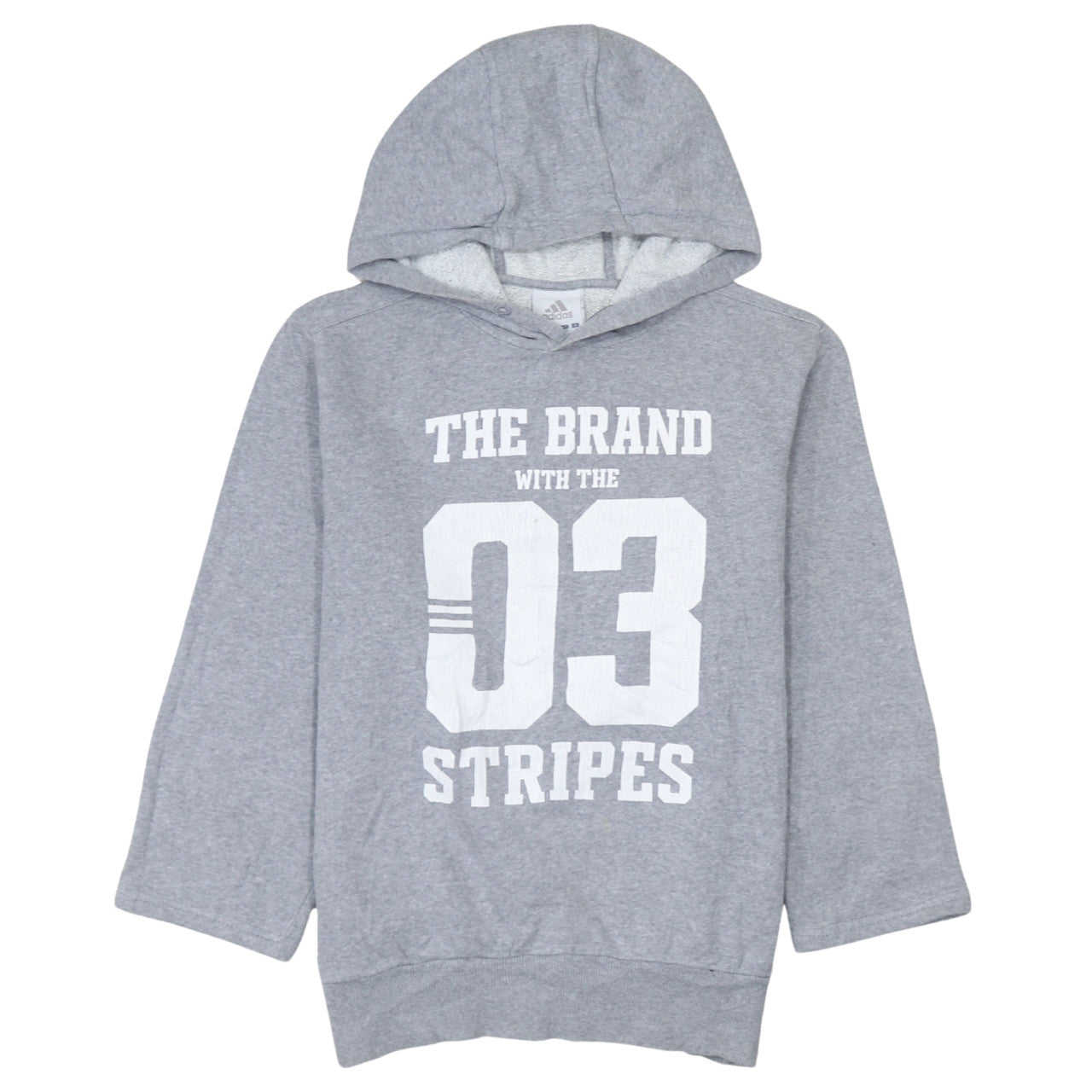 Adidas Womens Grey Pullover Hoodie Small 'The Brand with the 03 Stripes'