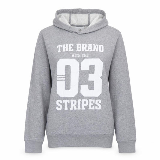 Adidas Womens Grey Pullover Hoodie Small 'The Brand with the 03 Stripes'