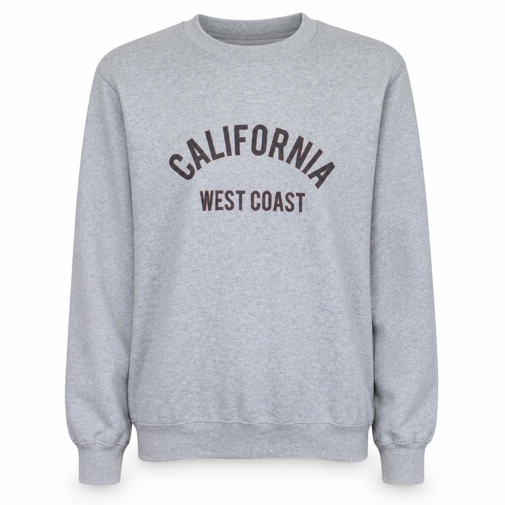 PRETTYLITTLETHING Women’s Grey California West Coast Pullover Sweatshirt Size S