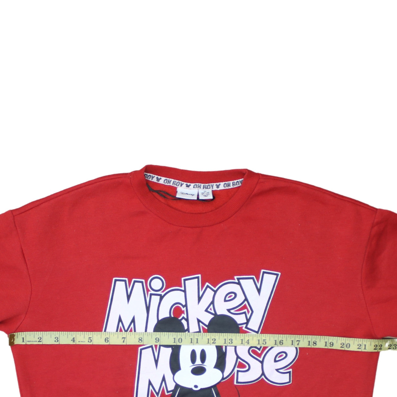 Disney Women Red Mickey Mouse Pullover Sweatshirt XS