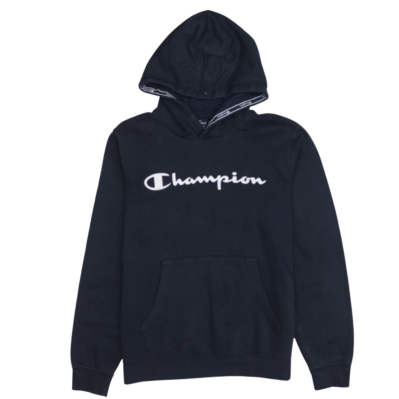 Champion Boys Black Hoodie 2XL 15-16 Years Pullover Fleece Sweatshirt
