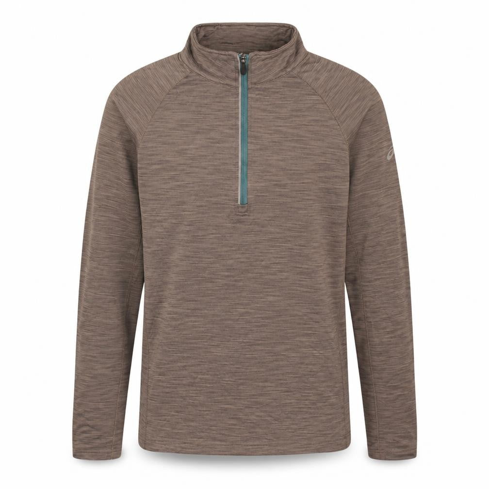 Asics Men's Brown 1/2 Zip Running Sweatshirt Size S Lightweight