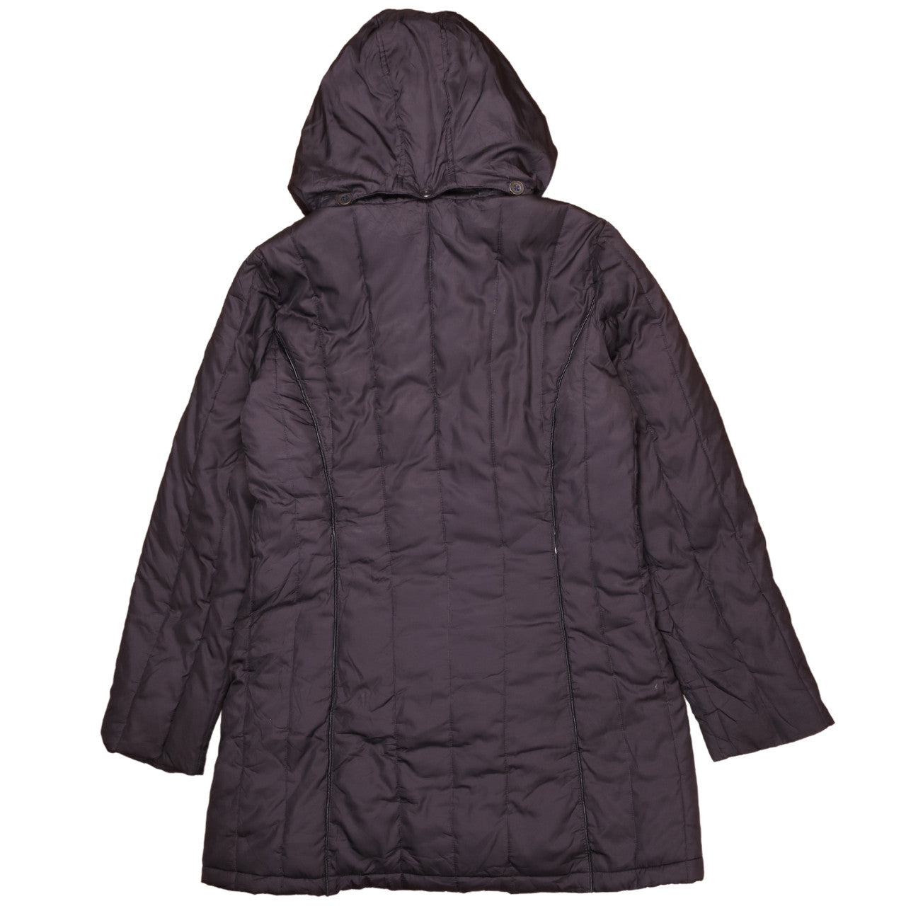Nautica Men's Black L Hooded Long Puffer Coat Winter Warm