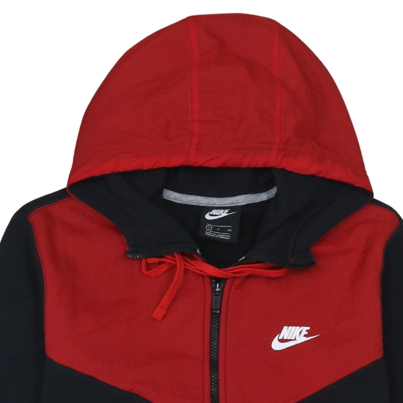 Nike Men's Black Red Full Zip Hoodie Small Sportswear