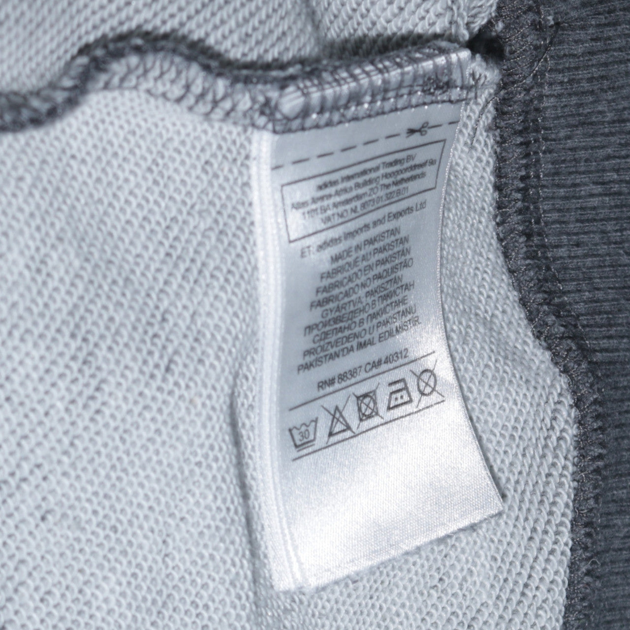 Adidas Men Grey Full Zip Hoodie Size M Regular Fit Sportswear