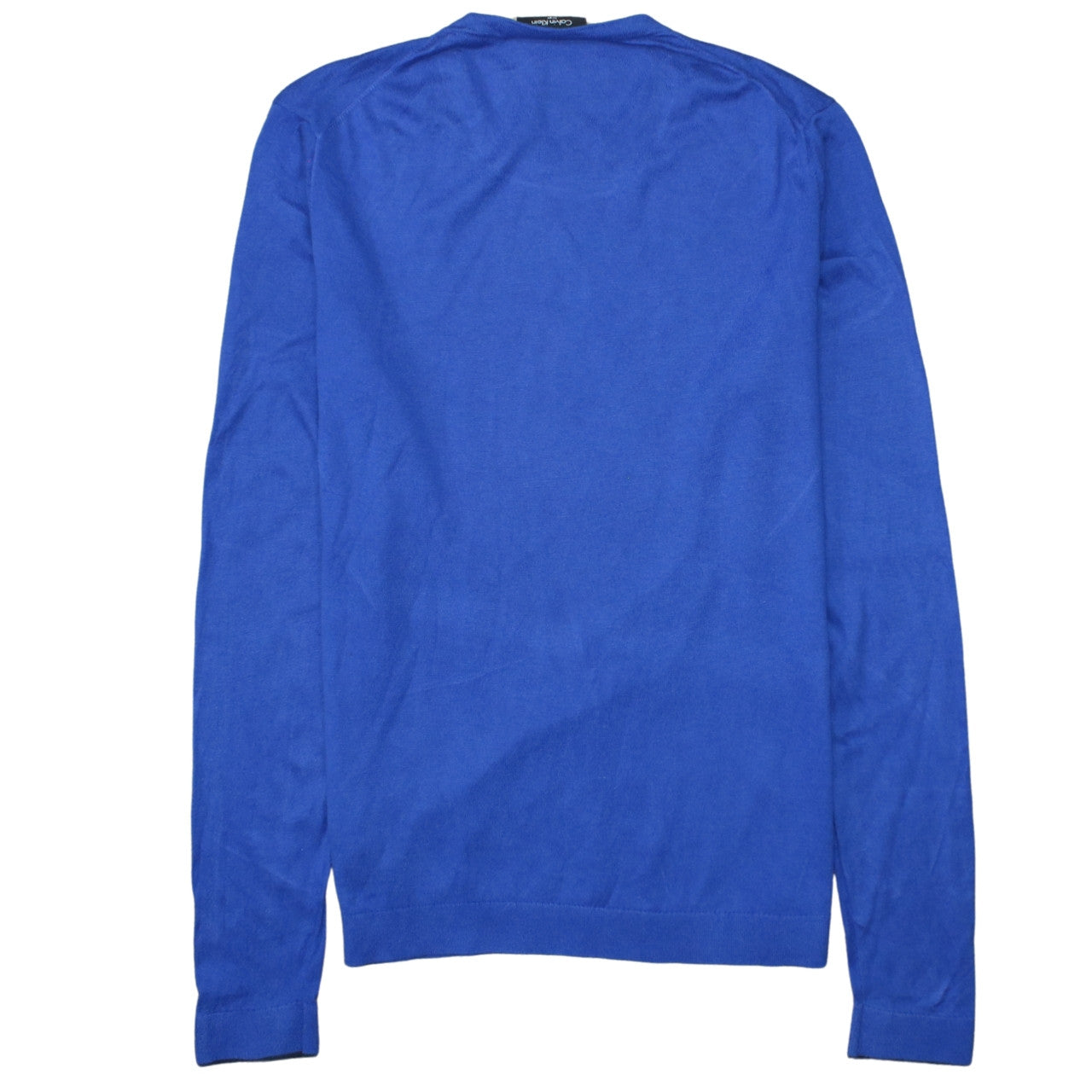 Calvin Klein Men Blue Cotton Silk Crew Neck Jumper Size L