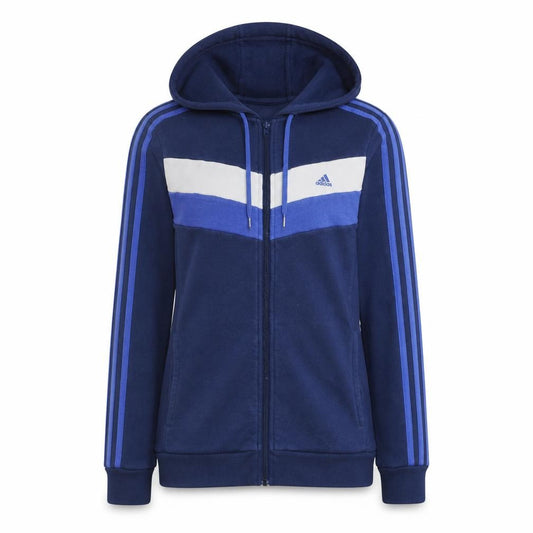Adidas Women's Blue Full Zip Hoodie Medium Hooded Sportswear