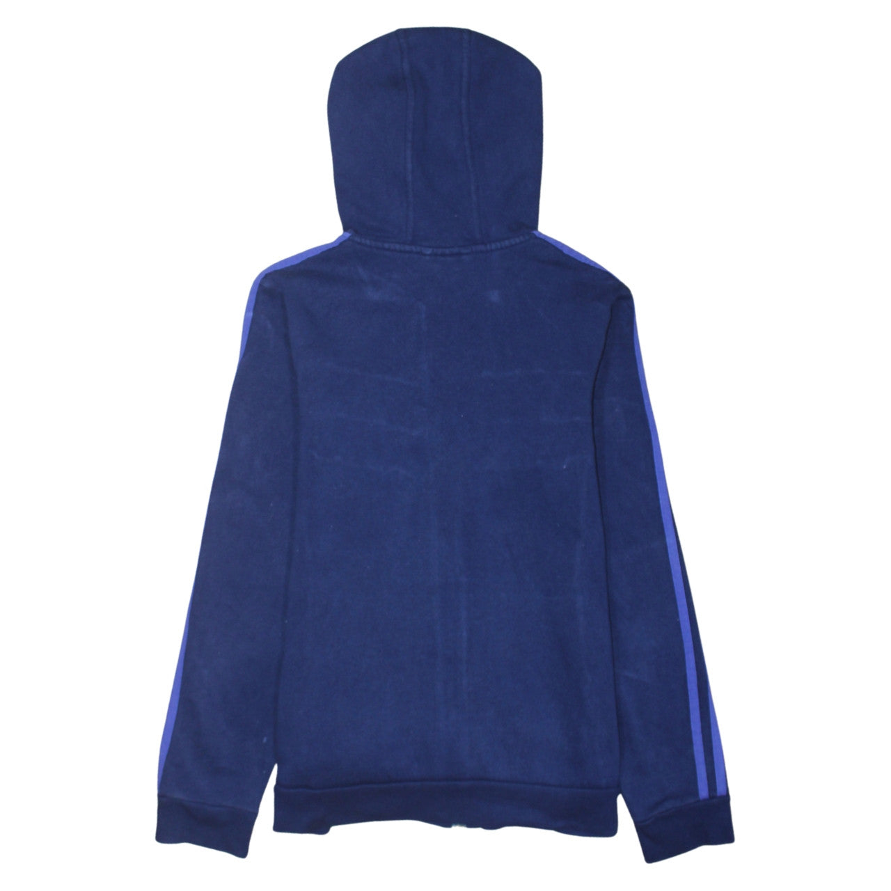 Adidas Women's Blue Full Zip Hoodie Medium Hooded Sportswear
