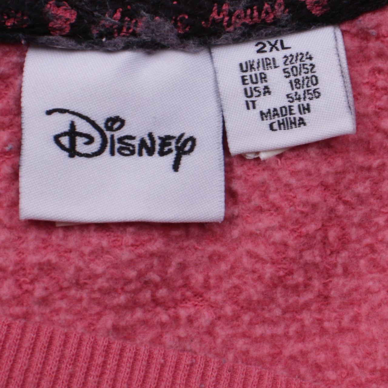 Disney Women Pink Minnie Mouse Sweatshirt 2XL Pullover Cotton Blend