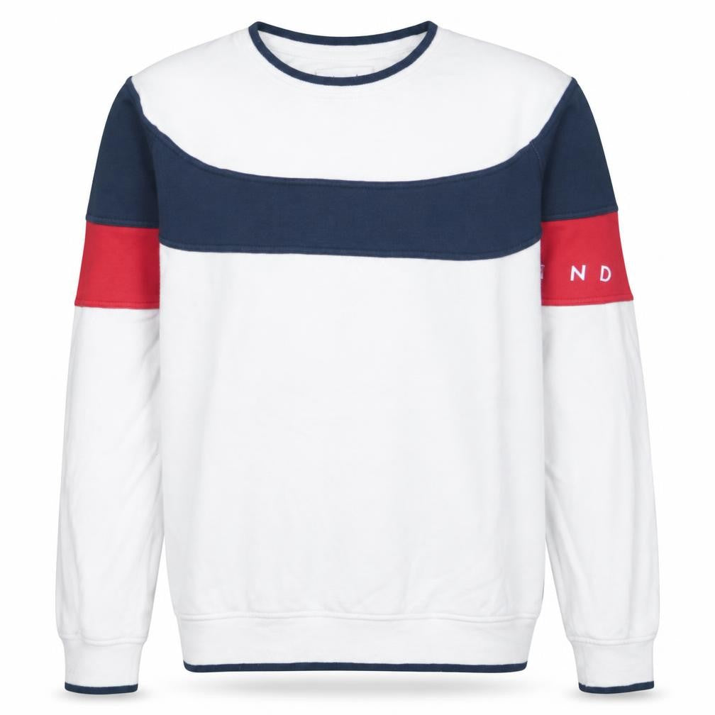 Diamond Supply Co. Men's White Navy Red Colour Block Sweatshirt M