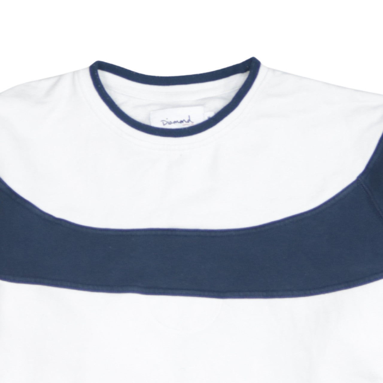 Diamond Supply Co. Men's White Navy Red Colour Block Sweatshirt M