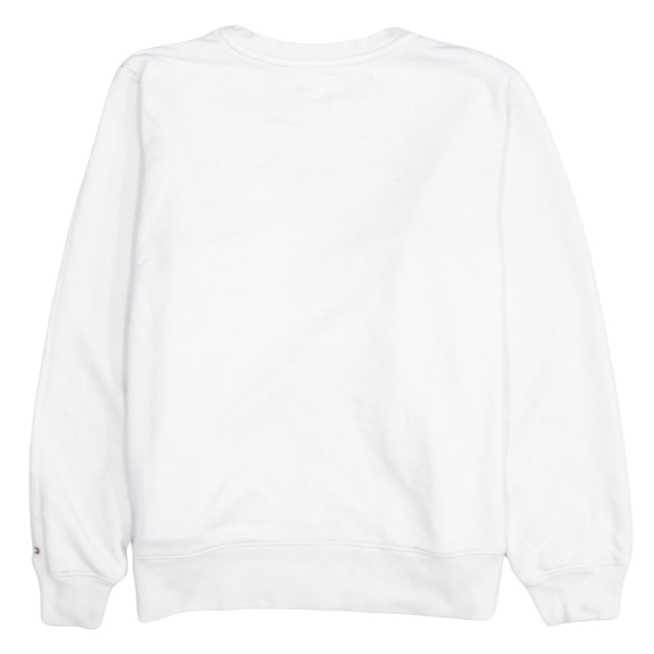 Tommy Hilfiger Women's White XS Pullover Sweatshirt Logo Crew Neck