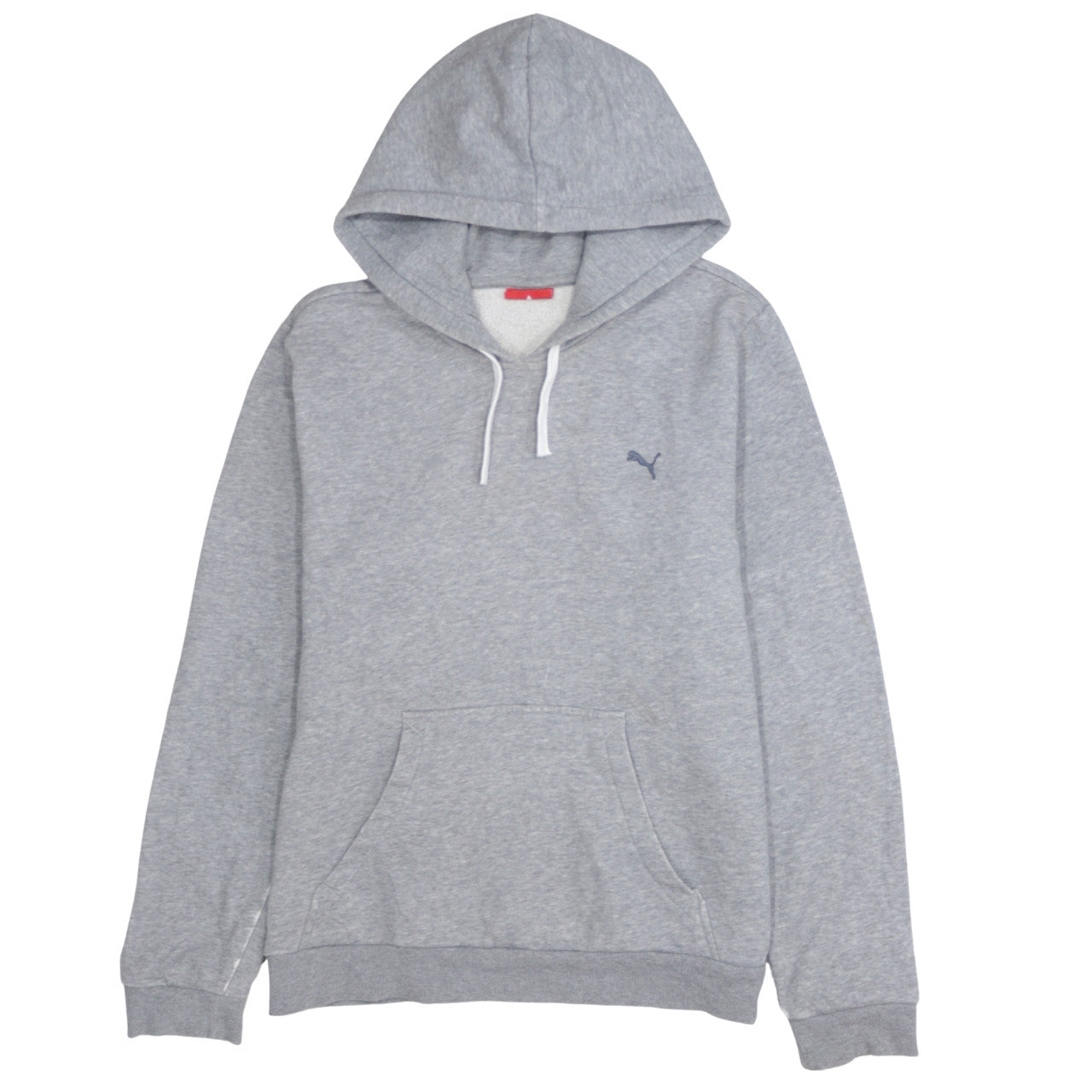 Puma Women Grey Hoodie XL Relaxed Fit Cotton Blend Pullover