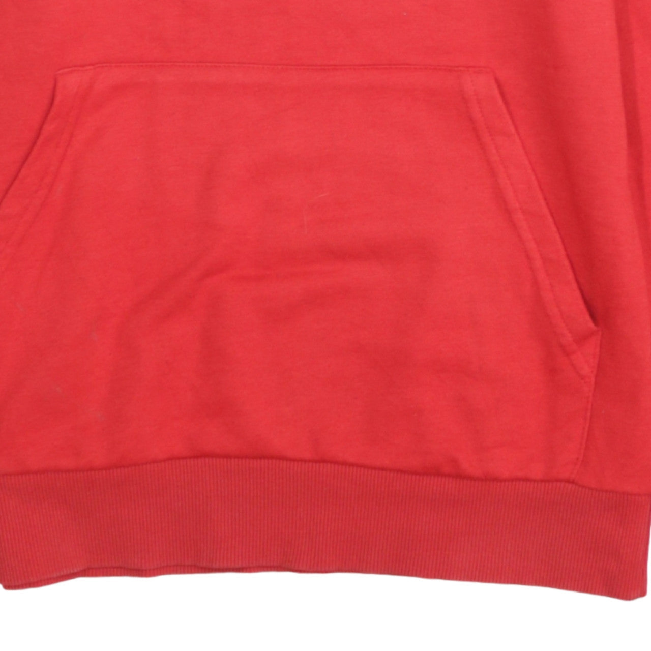 Adidas Boys Red Pullover Hoodie 13-14 Years Cotton Blend Logo Sweatshirt