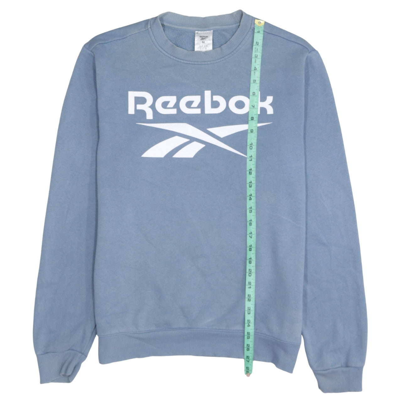 Reebok Men's Blue Logo Crew Neck Fleece Sweatshirt Size M